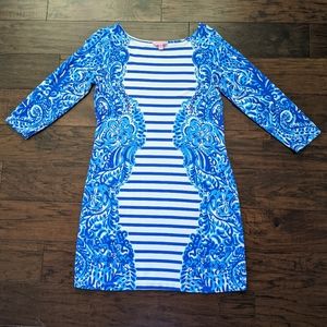 Lilly Pulitzer Nila Dress Brilliant Blue Moon Jellies Stripe